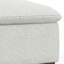 Maud 36"W Performance Fabric Ottoman in Cloud Grey