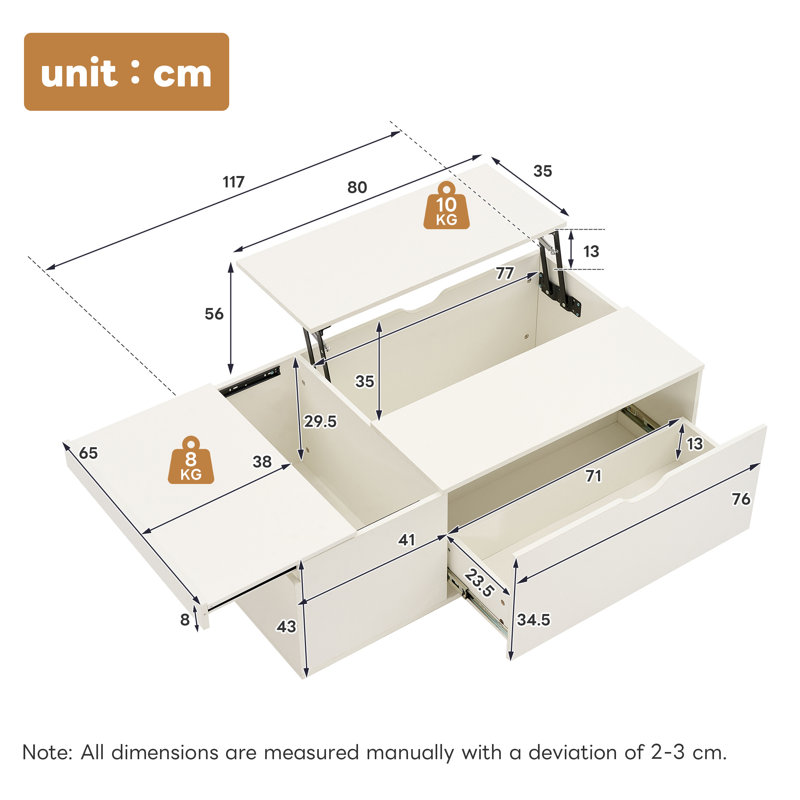 Lift Top Coffee Table with Storage