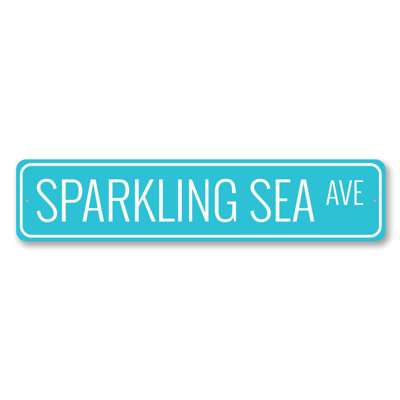 Plaque en aluminium Sparkling Sea Avenue