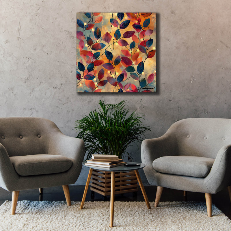 "Epic Graffiti" Leaves Of Dawn "par r3darch0n, art mural sur toile, H 37 po x l 37 po x P 1,5 po