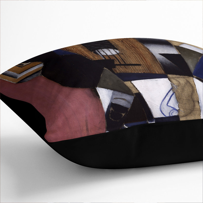 Square Cushion, Black, 40cm H x 40cm W x 15cm D