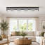1-Light 45.28" Black LED Dimmable Flush Mount