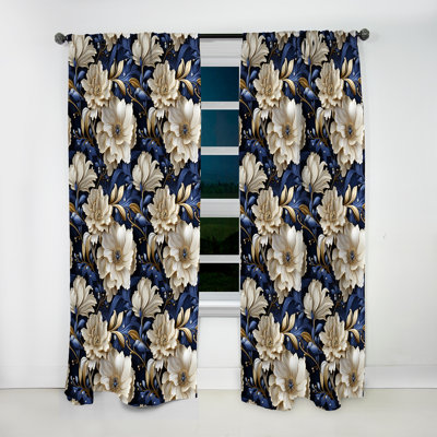 Regal Baroque Flourish Victorian Pattern X - Bohemian Curtain - Velvet Room Darkening - 1 panel