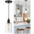 Single Integrated LED Pendant Light with Electroplated Black Aluminum Housing and Inner Water-Ripple Glass LED-1453704594