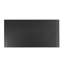 Table basse rectangulaire de style contemporain avec base de socle et tablette inférieure ouverte au fini noir, salon principal