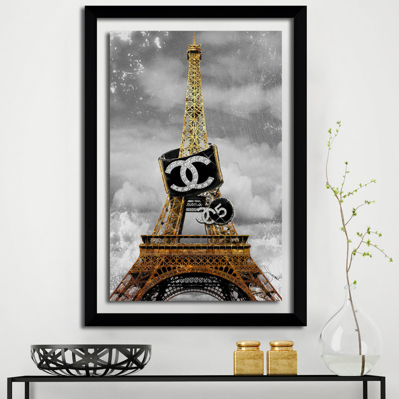 " Wrapped In Couture ", 27.5" H x 21.5" W x 0.75" D, Black Framed