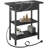 End Table With Charging Station, Flip Top Side Table With Usb Ports And Outlets, Nightstand For Small Spaces, Bedside Tables With Storage Shelf For Living Room, Bedroom, Black