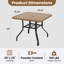 Table de salle à manger d'extérieur 35 "en métal naturel avec trou pour parasol