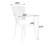 3 Piece Patio Bistro - Cast Aluminum Table And Chairs With Adjustable Foot Pads, , White Cushion For Balcony Relaxation Weather Chairs, Outdoor Leisure Time