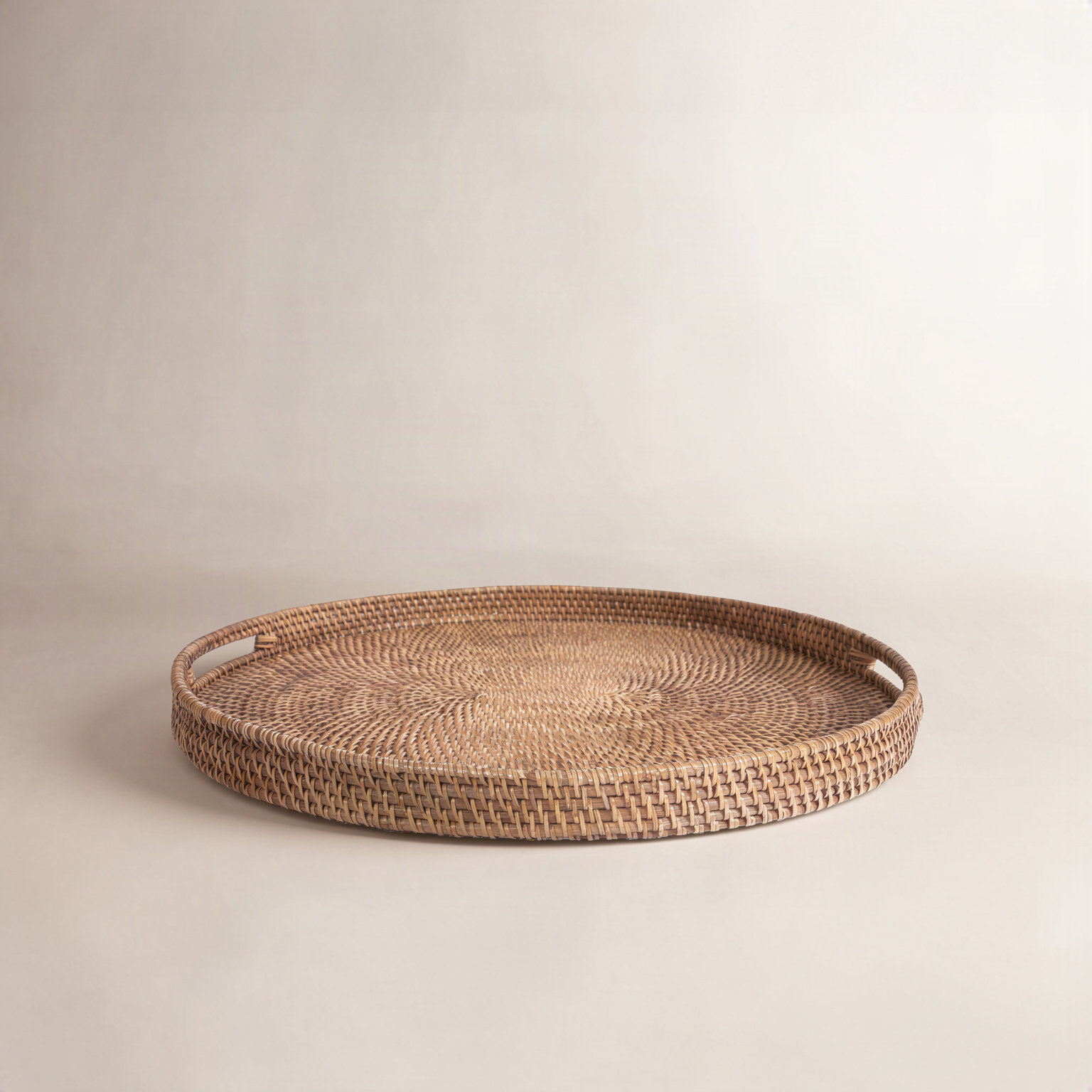 Ilonka Rattan Decorative Tray, Honey Brown, 18"W x 15"D x 2"H