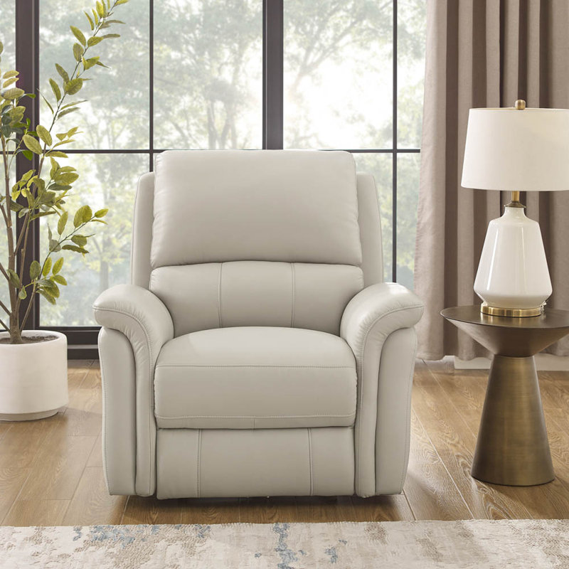Dawan Power Recliner, Vanilla Leather
