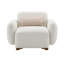 Darius Beige Boucle Accent Chair With 1 Toss Pillow