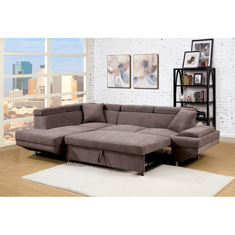 Divan-lit contemporain Zalor, Brun