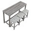Ensemble de table de bar 4 pièces avec prise électrique, ensemble table et chaises de style industriel pour salon, salle à manger et salle de jeux-1892247164