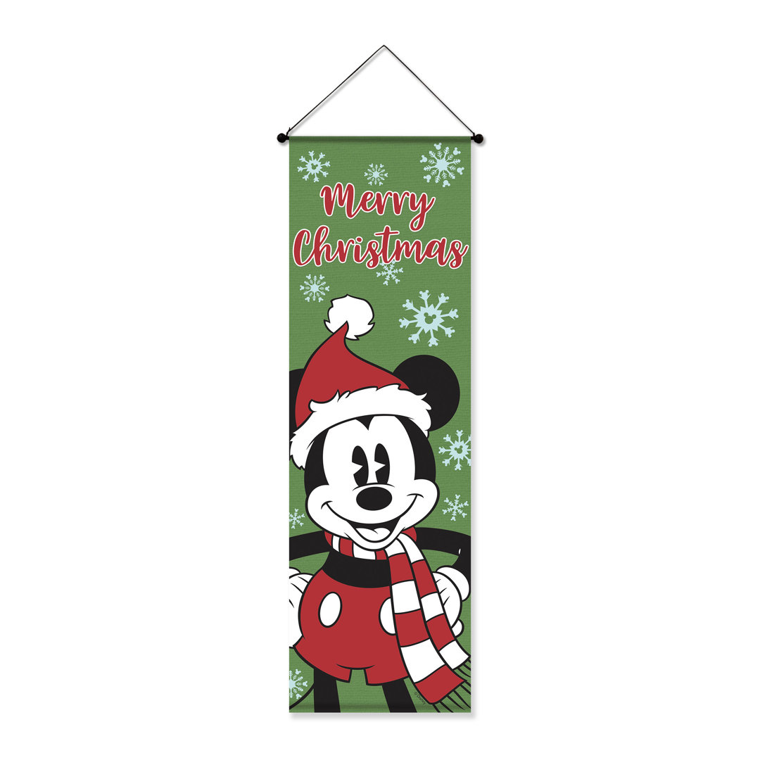 Disney Mickey Mouse Mouse Merry Christmas Banner 15" x 47" Back Yard Glory