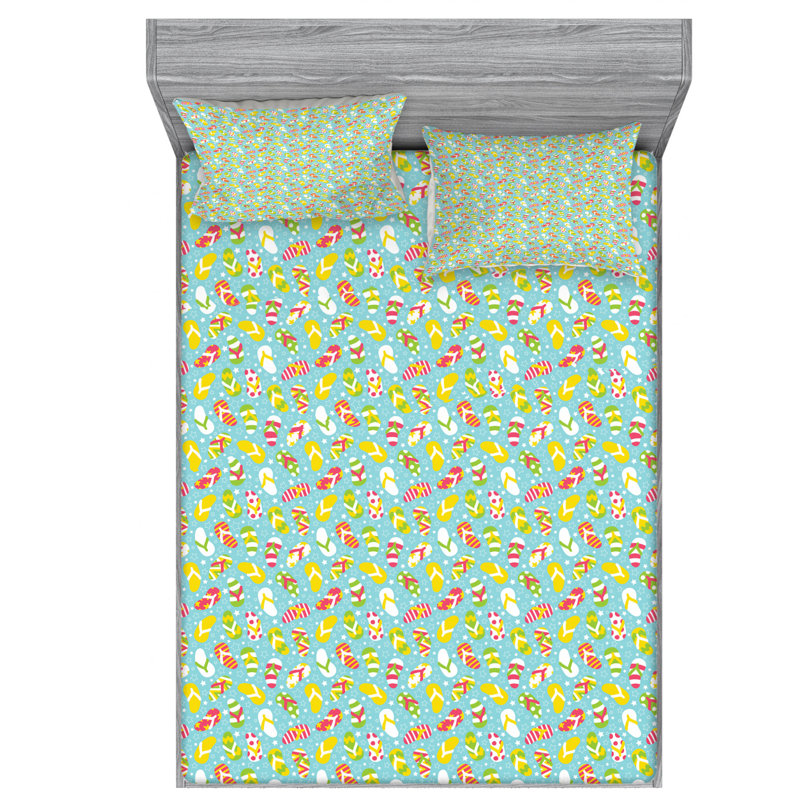 Microfiber Sheet Set, Queen Sheet Set with Fitted Sheet