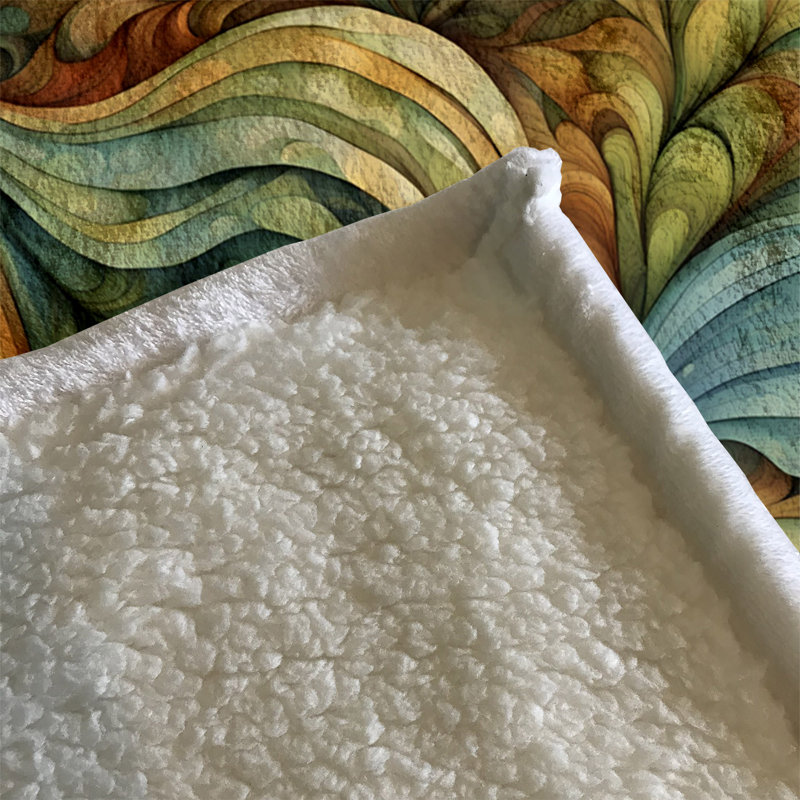 Throw Blanket, 51" W x 60" L, Multicolor, Swirl