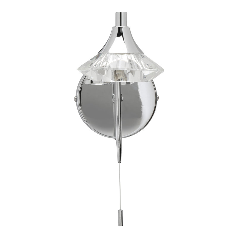 Greenhaw Armed Sconce, Polished Chrome