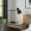 Lampe de table à abat-jour en métal noir avec port USB Dayna, H 20,3 po x l 6,7 po x P 15,08 po