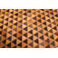 Cowhide Patchwork Orange Rug 5'1" x 5'1"