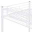 Lit mezzanine simple en métal avec tablette supérieure et échelle de rangement latérale-2062810448