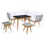 Ensemble de salle à manger rectangulaire avec coussins 127,9 po pour 5 personnes Faiqah-1638899725-1638899727
