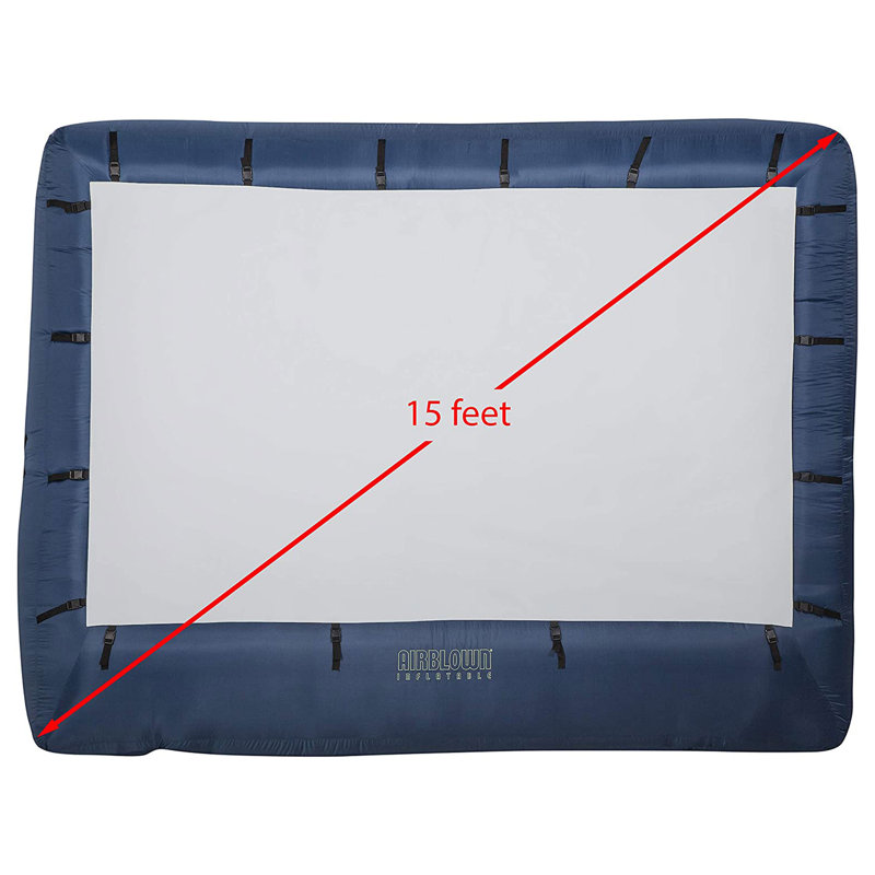 Gemmy Outdoor Portable Projector Screen Projector Screen, 77" H x 123" W