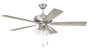 Brushed Nickel With Grey Wood