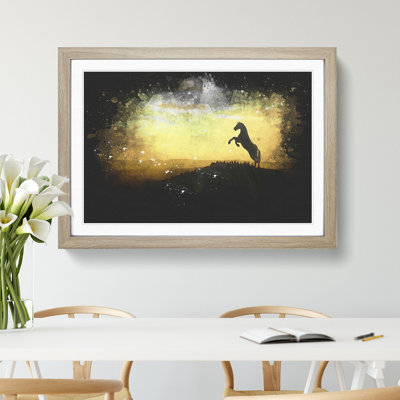 Horse at Sunset - Picture Frame Graphic Art