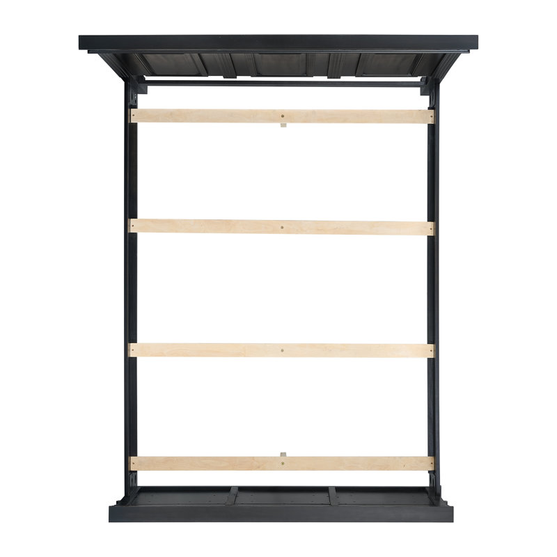 Canora Grey Mikiel Panel Bed, Black, Queen