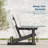 HDPE Glider Adirondack Chair 3-Position Adjustable, All-Weather Glider Rocking Outdoor Chair for Garden, Lawn & Porch-249551112