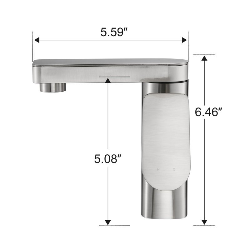 Single Hole Bathroom Faucet with Drain Assembly, Nickel
