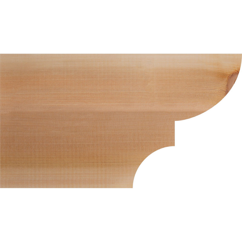 Queue de chevron lisse Ridgewood, Cèdre rouge, H 10 po x l 3 1/2 po x L 18 po