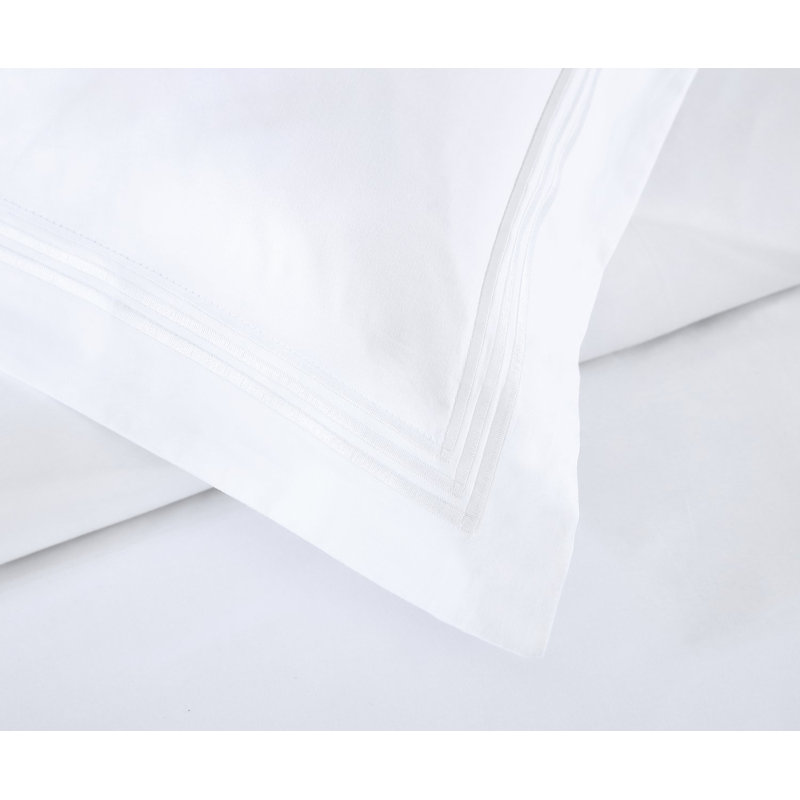 Triple Luxe Sateen Duvet Cover Set , White/Arctic, King Duvet Cover + 2 King Shams