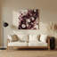 Abstrait floral 43, art mural en métal brun-1758517922