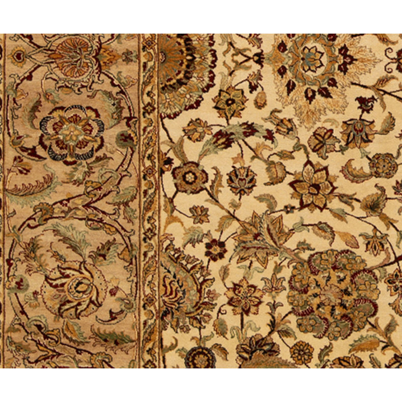 Tapis rectangulaire en laine noué à la main