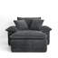 Méridienne l 49,6 po, fauteuil d'appoint modulaire rembourré de mousse avec repose-pieds-135847619
