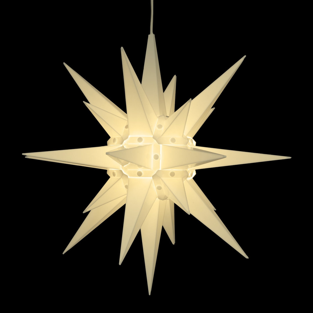 CandleCup Outdoor Holiday Moravian Star Light Decoration, Warm White, 18in The Holiday Aisle®