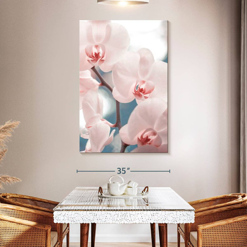 Orchidées Harnek rose clair, H 51 po x l 34 po