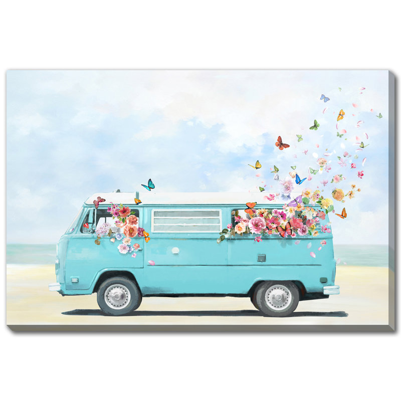 Art sur toile arc-en-ciel flottant