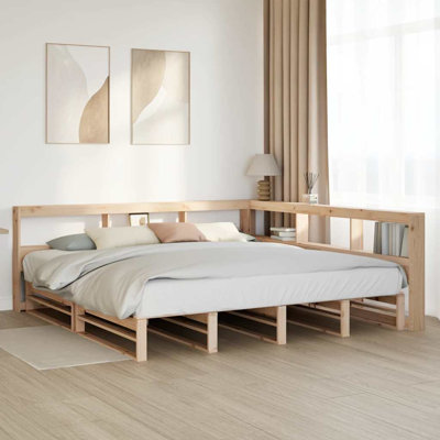 Solid Wood Storage Bed