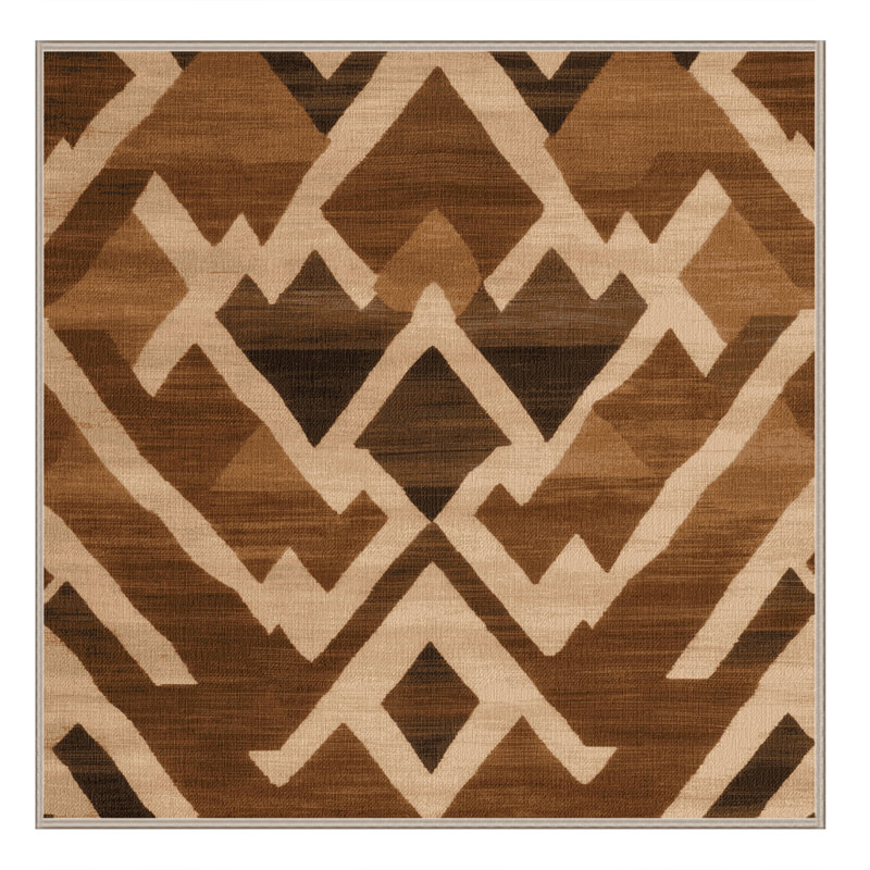 Tapis brun lavable à la machine, Carré 3 pi