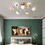 Plafonniers modernes Modern, plafonnier encastré en forme d'étoile avec abat-jour en verre Everly Quinn Star, lustre spoutnik pour chambre d'enfant 13 lumières