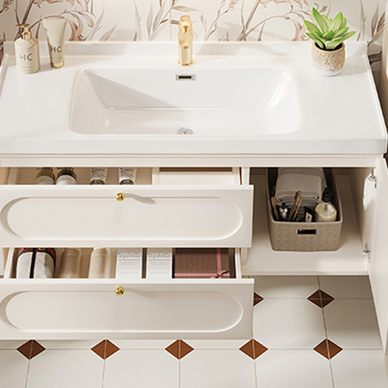 Armoire de salle de bain de style français crème