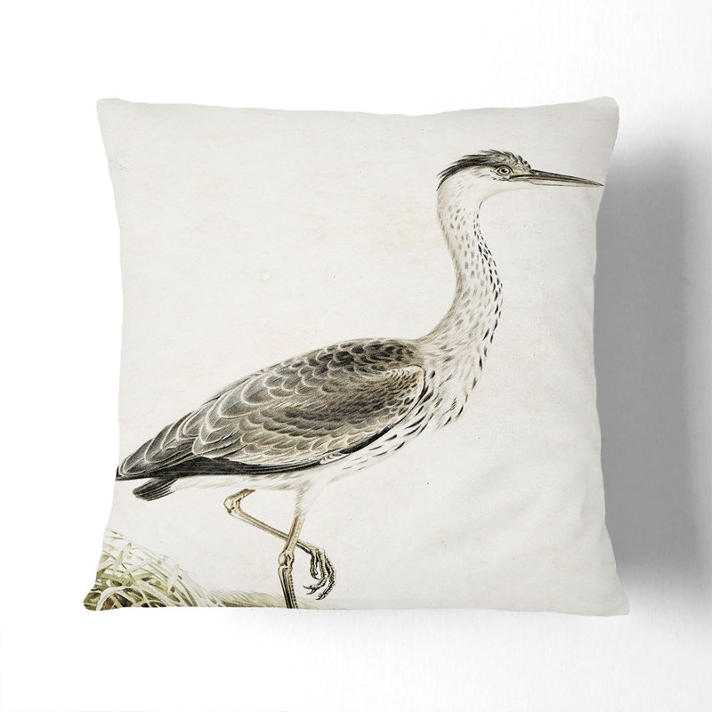 Heron by Von Wright Cushion with Filling, 40cm H x 40cm W x 15cm D