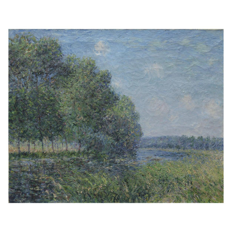 «River View» par Alfred Sisley - estampe numérique, H 32 po x l 40 po
