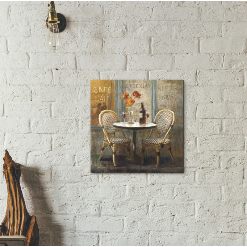 «Meet Me at Le Cafe I» par Danhui Nai, art mural sur toile, H 12 po x l 12 po x P 0,75 po