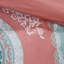 Édredon double avec draps - Bordure de couleur unie médaillon corail