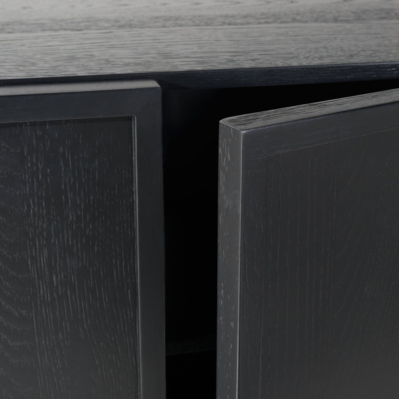 Bronwyn 4 Door Wood Media Stand, Black
