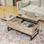 Table basse à plateau relevable avec rangement